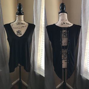 Black BCBG Open Back Top